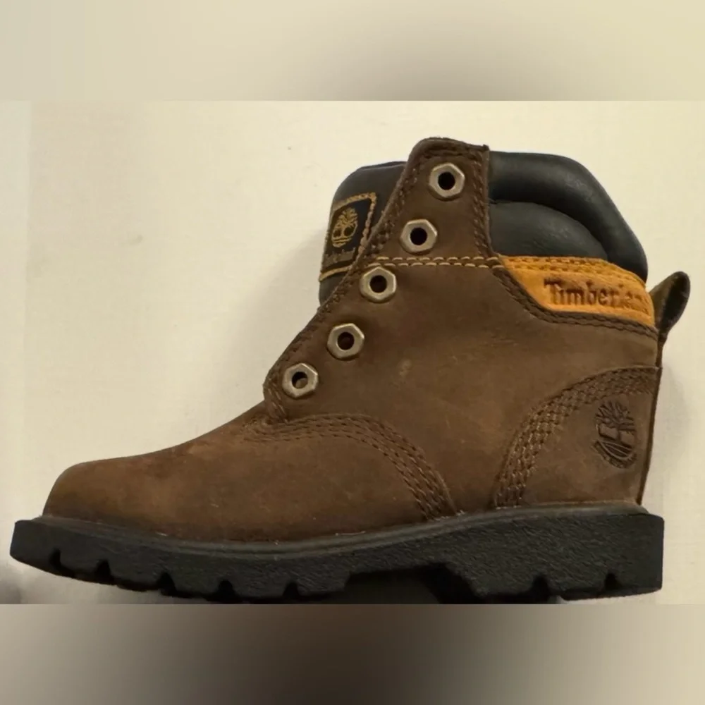 TIMBERLAND Brown Lace-up Hiking Low Top Boots Toddlers 7.5